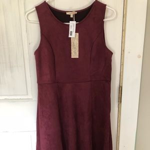Mystree Suede Skater Dress